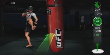 Attacking a punchbag