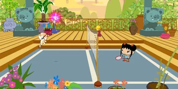 A game of badminton