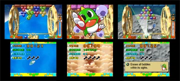 Three screenshots giving different examples of game-play