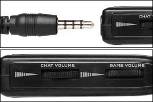 A close-up of the volume control function