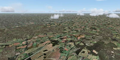 A zoomed out view of the vast environment