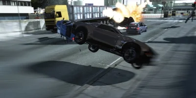 car crash on motorway