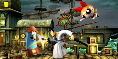 S-Jack fighting powerpuff girl