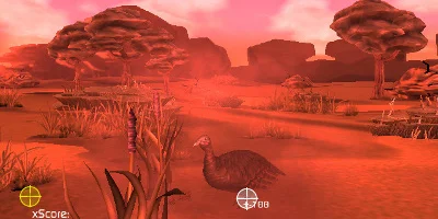 red desert with a target on prey