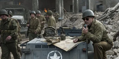 Frank Stokes and the Platoon in the Background