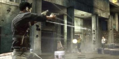 John standing,shooting enmy