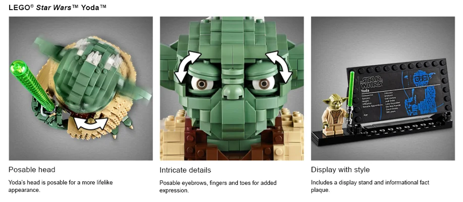Close up action shots of Star Wars LEGO set