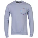D-Code Men's Luke Aztec Crew Neck Sweatshirt - Pale Blue Marl - S - Pale Blue Marl Image 1