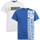Sergio Tacchini 2-Pack Graphic and Retro T-Shirts - Blue/White - S - Blue/White Image 1