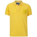 Loyalty & Faith Men's Leopard Washed Polo Shirt - Yellow - S - Yellow Image 1