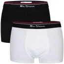 Ben Sherman Men's 2-Pack Boxer Shorts - Black/White - S - Black/White Image 1