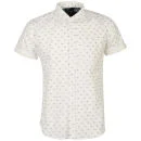 Crosshatch: Men's Mikey All Over Printed Short Sleeve Shirt - Off White - S - Off White Image 1