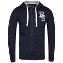 Ringspun Men's Zipa Hooded Sweat - Navy - S - Navy Image 1