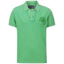 Loyalty & Faith Men's Leopard Washed Polo Shirt - Green - S - Green Image 1