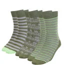 Green Treat Men's 3 Pack Sock Gift Set - Green - One Size - Green Image 1
