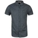 Brave Soul Men's Gallagherc Short Sleeve Polka Dot Shirt - Teal - S - Teal Image 1