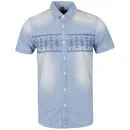 Brave Soul Men's Dartanian Short Sleeve Shirt - Denim - S - Denim Image 1