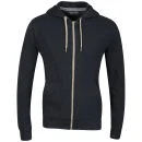 Brave Soul Men's Adriane Hooded Zip Through Sweatshirt - Navy - S - Navy Image 1