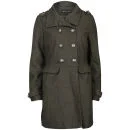 Brave Soul Women's Double Breasted Military Coat - Khaki - 8 - Khaki Image 1