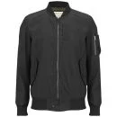 Brave Soul Men's Flyer Bomber Jacket - Black - S - Black Image 1