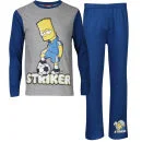 The Simpsons Boys' Striker Pyjama Set - Grey Marl/Blue - 3-4 Years - Grey Marl/Blue Image 1