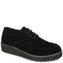 Odeon Women's Lace Up Creepers - Black - 3 - Black Image 1