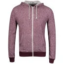 Brave Soul Men's Isaac Zip Through Hoody - Burgundy - S - Burgundy Image 1