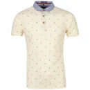 Brave Soul Men's Empire Polo Shirt - Ecru - S - Ecru Image 1