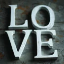 Nkuku Distressed Mango Wood Letters - Distressed White - R (15cm) Image 1