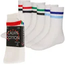 Calvin Men's Cotton 4 x 3-Pack Socks - 6-11 - White Image 1