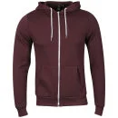 Soul Star Men's Berkley Zip Through Hoody - Burgundy - XS - Burgundy Image 1