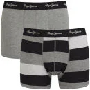 Pepe Jeans Men's Harley Gift Set 2 Pack Boxers - Black/Dark Grey - S - Black/Grey Image 1