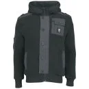 Crosshatch Men's Darksons Fur Lined Chunky Knit Cardigan - Grey - S - Grey Image 1