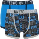 Ecko Men's Pattern 2-Pack Boxers - Blue/Black - S - Blue/Black Image 1