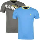 Kangol Men's Cappello and Botch 2 Pack T-shirts - Charcoal/Blue - S Image 1