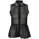 Influence Women's Sequin Collar Shirt - Black - 8 - Black Image 1