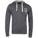 Ringspun Men's Baxter Zipped Sweat - Charcoal - S - Charcoal Image 1