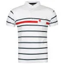 Soul Star Men's Bury Stripe Polo-Shirt - White - S - White Image 1