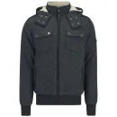 Brave Soul Men's Persia Lined Zip Through Hoody - Navy - S - Blue Image 1