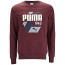 Puma Men's Fun Logo Crew Neck Sweatshirt - Biking Red - S - Red Image 1