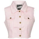 Chickster Women's Frayed Parfait Gilet - Pink - 8 - Pink Image 1