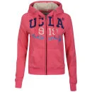 UCLA Women's Powers Fur Hood Applique Zip Thru Sweatshirt - Directoire Blue - S - Blue Image 1