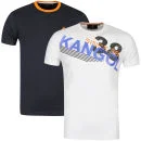 Kangol Men's Cappello and Botch 2 Pack T-shirts - White/Navy - S - White/Navy Image 1