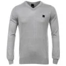 Bench Men's V-Neck Knit - Grey Marl - S - Grey Marl Image 1