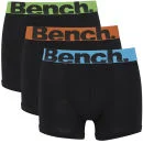 Bench Men's 3-Pack Large Logo Band Boxers - Black/Multi - S - Black Image 1