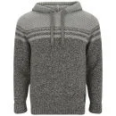 Firetrap Men's Twisted Textured Hoody - Mid Grey Marl - S - Grey Image 1