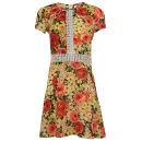 Madam Rage Women's Crochet Waist Floral Dress - Multi - 8 - Multi Image 1