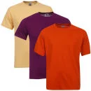 Fruit of the Loom/Jerzees Men's 3 Pack T-Shirts - Extra Large - Rust/Beige/Purple Image 1