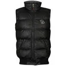 Ecko Men's Leather Look Padded Gilet - Black - S - Black Image 1