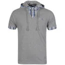 Brave Soul Men's Lutheran Short Sleeved Check Hooded Shirt - Grey/Blue - S - Grey/Blue Image 1